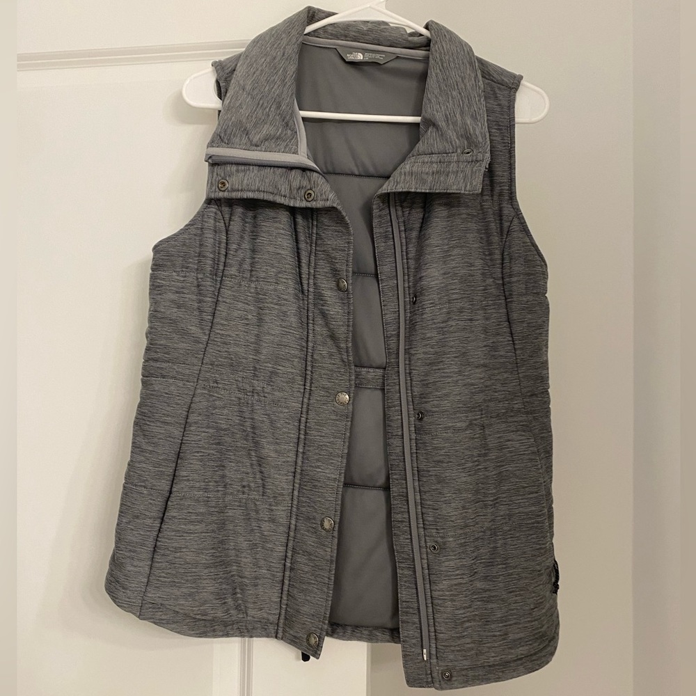 Gray North Face Vest